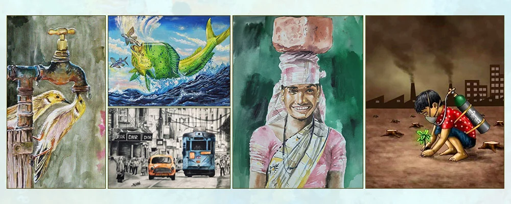 Shortlisted artworks from Khula Aasmaan art contest - Apr to Jun 2023
