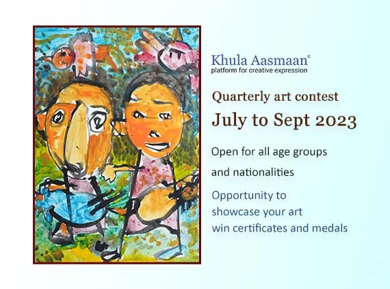 Participate in Khula Aasmaan art contest July to Sept 23